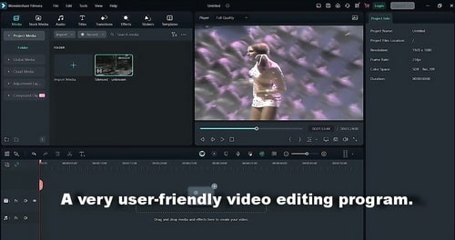 A video editing program that is very easy to use. Wondershare Filmora.